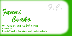 fanni csako business card